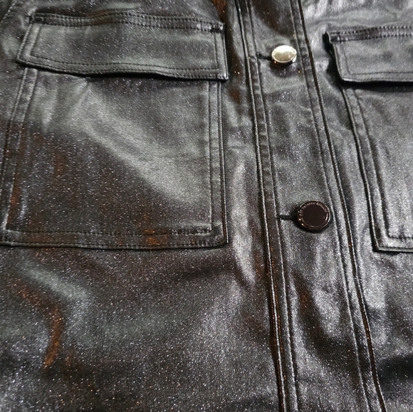 Rebecca Minkoff Metallic Moto Jacket Large - Picture 3 of 5